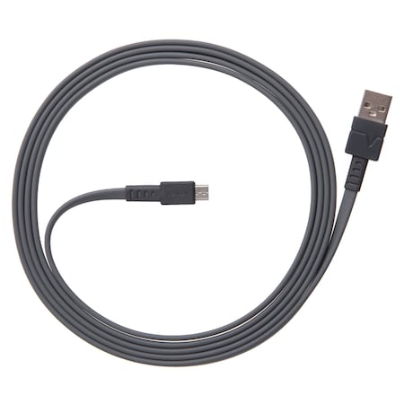 Ventev Chargesync Flat USB A to Micro Cable 6ft, Gray FC6-GRY256528